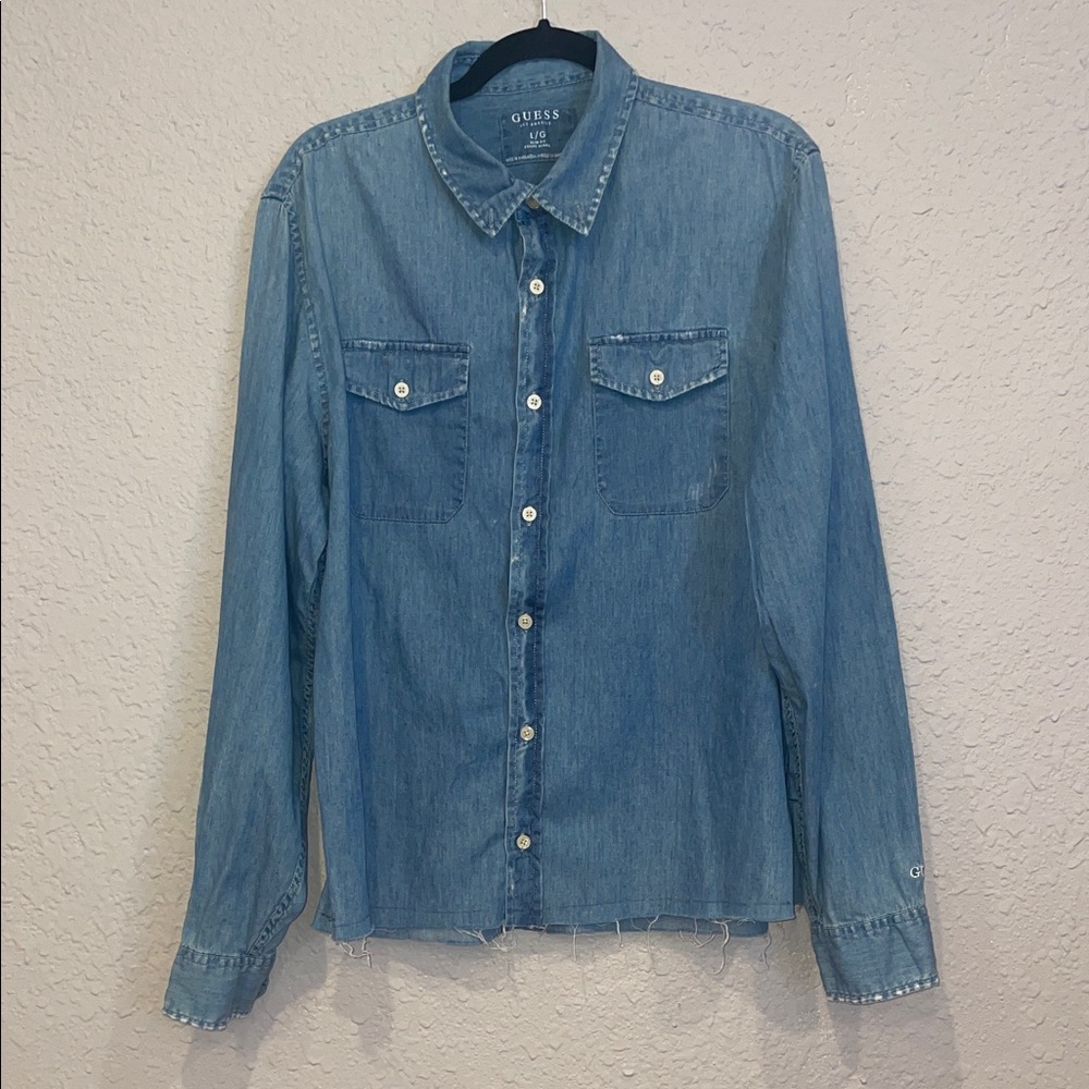 Guess Light Blue Denim Shirt